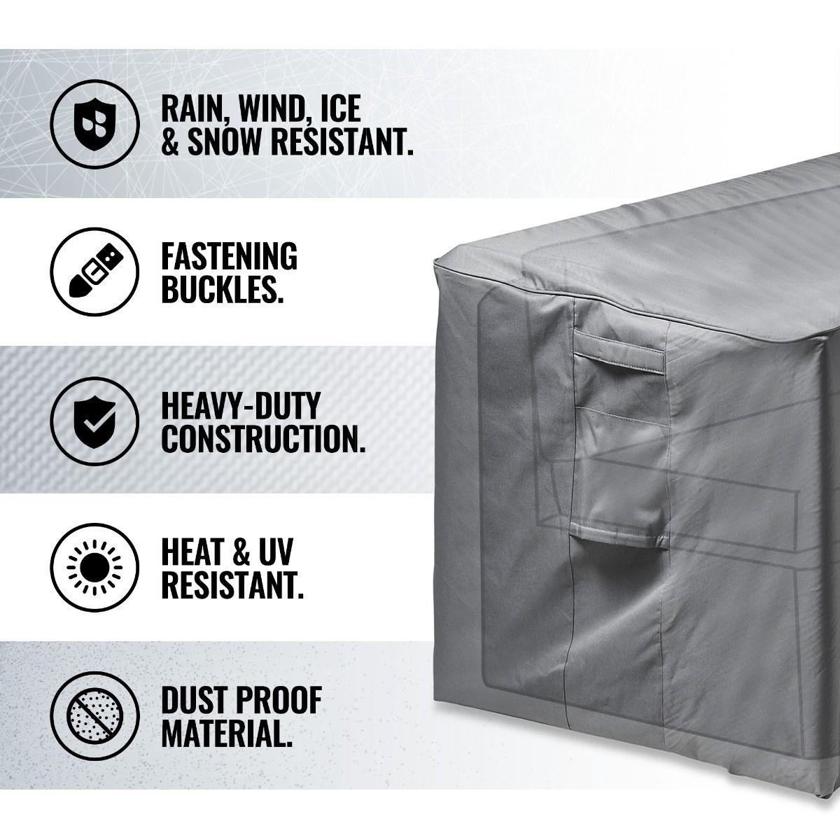 L-Shaped Garden Sofa Cover 85cm (H) 300cm (D)