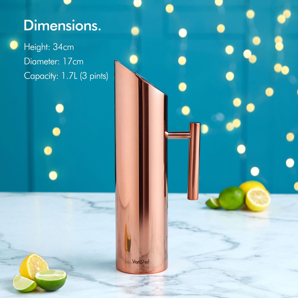 Copper Water Pitcher - 1.7L