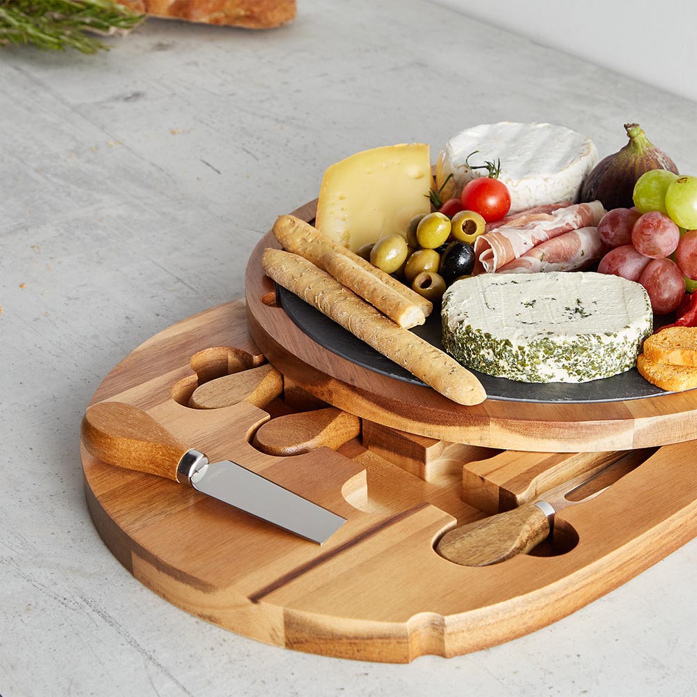 Round Cheese Board & Knife Set