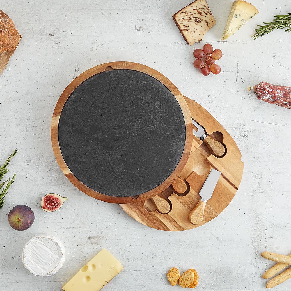 Round Cheese Board & Knife Set