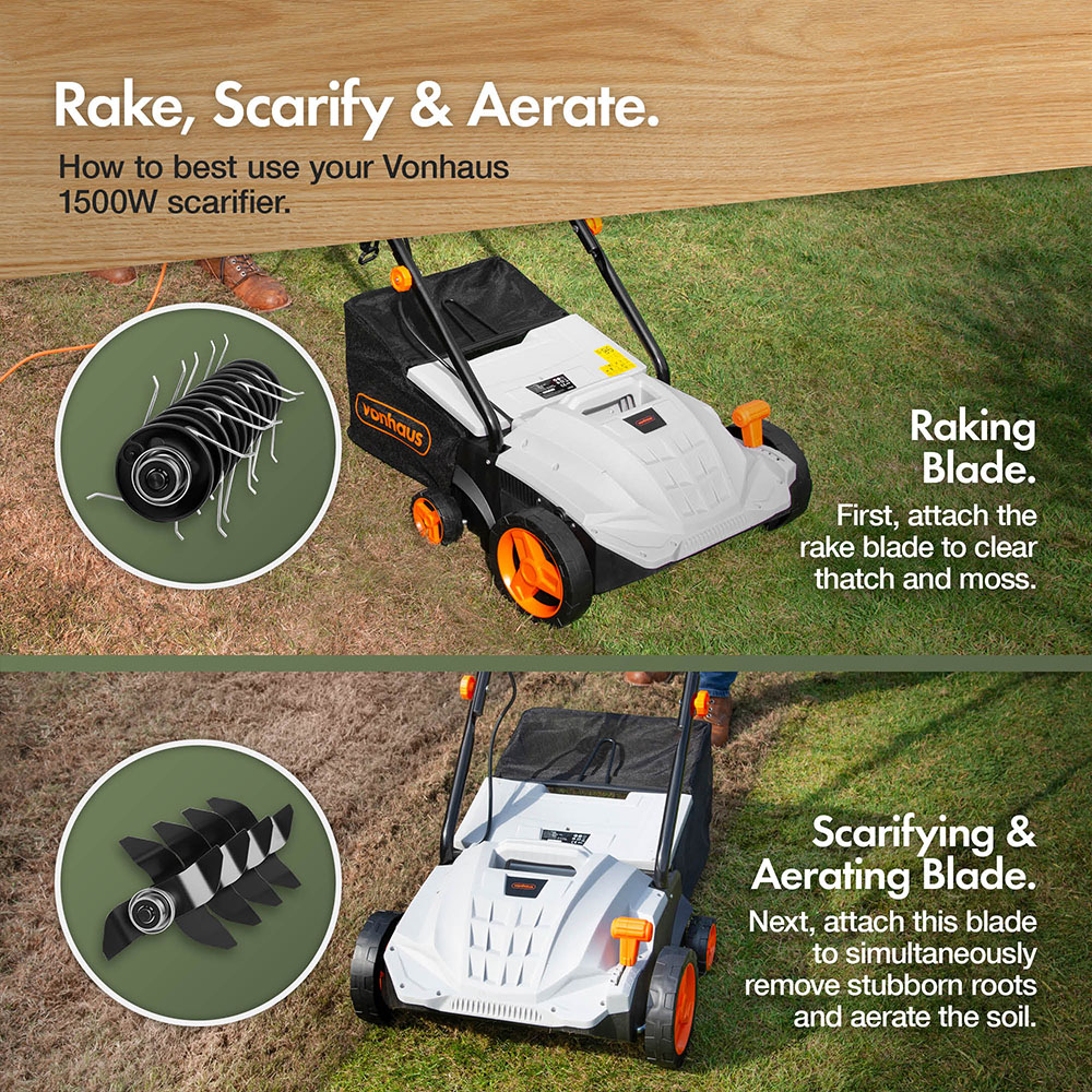 Scarifier & Lawn Aerator 1500W
