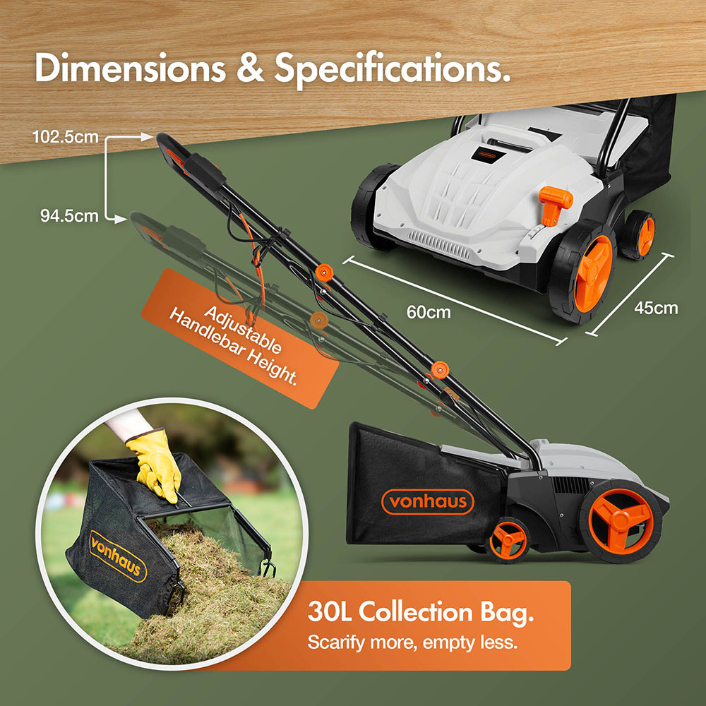 Scarifier & Lawn Aerator 1500W