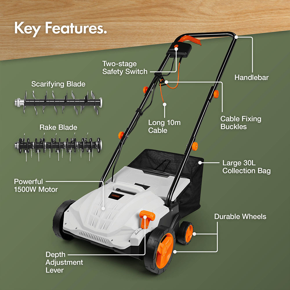 Scarifier & Lawn Aerator 1500W