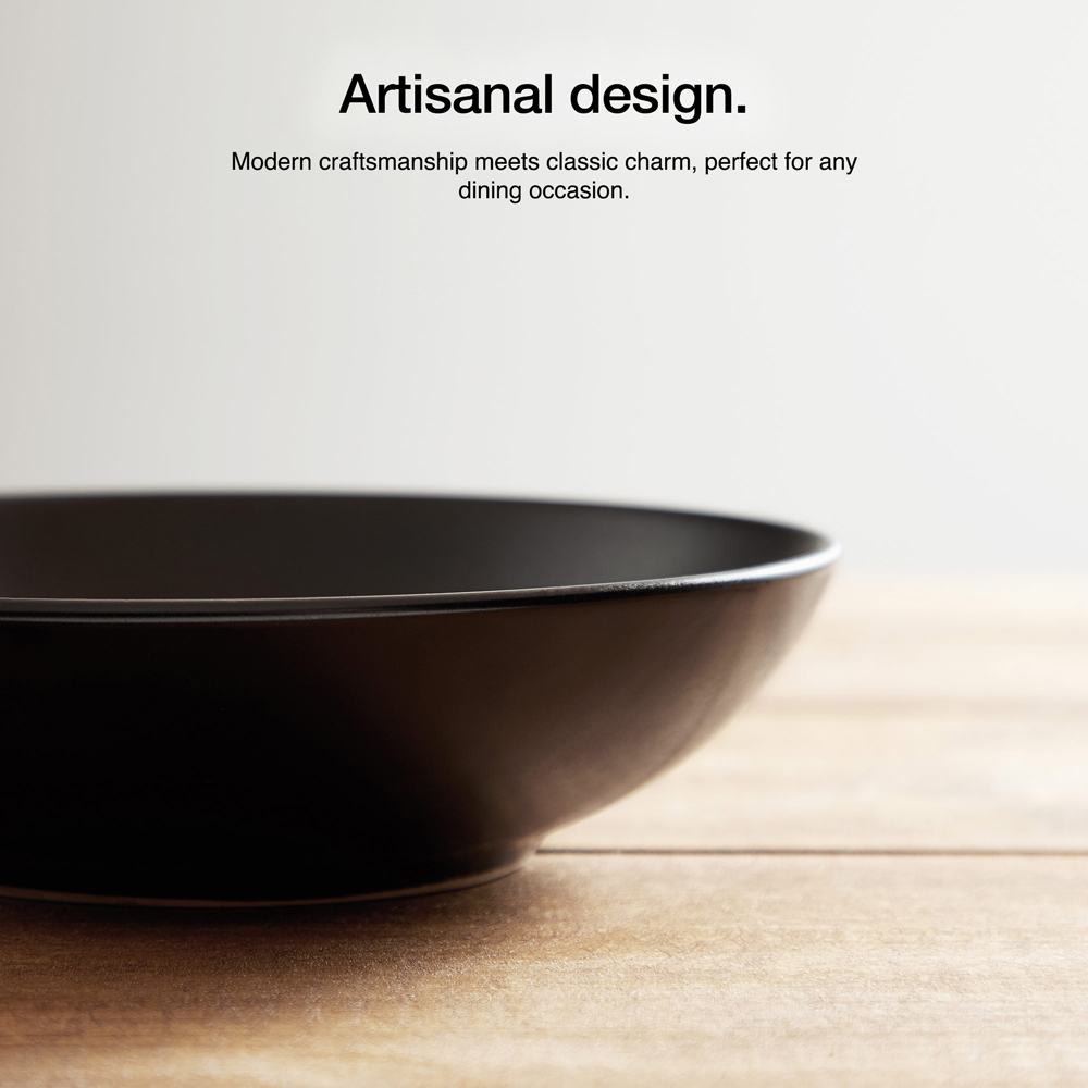 Matte Black Dinner Set – 16 Piece