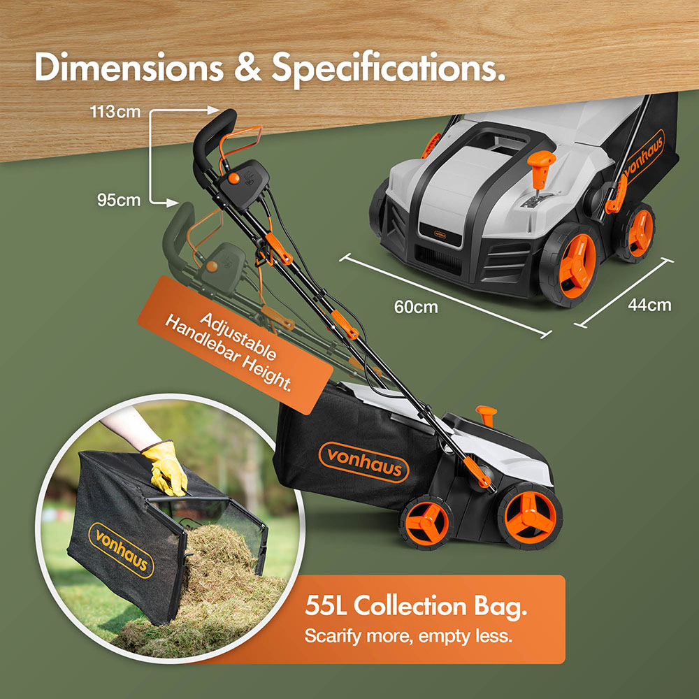 Scarifier & Lawn Aerator 1800W