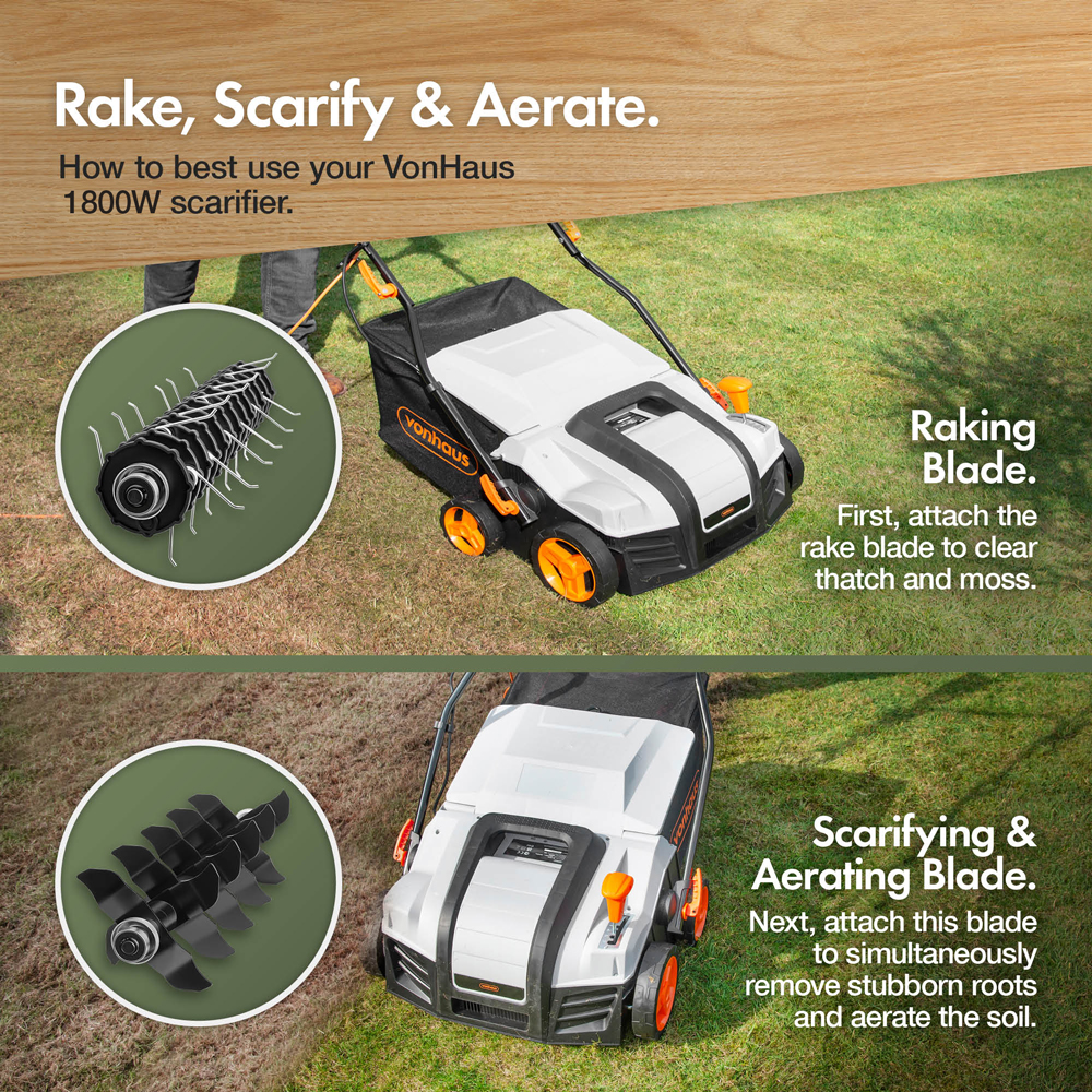 Scarifier & Lawn Aerator 1800W