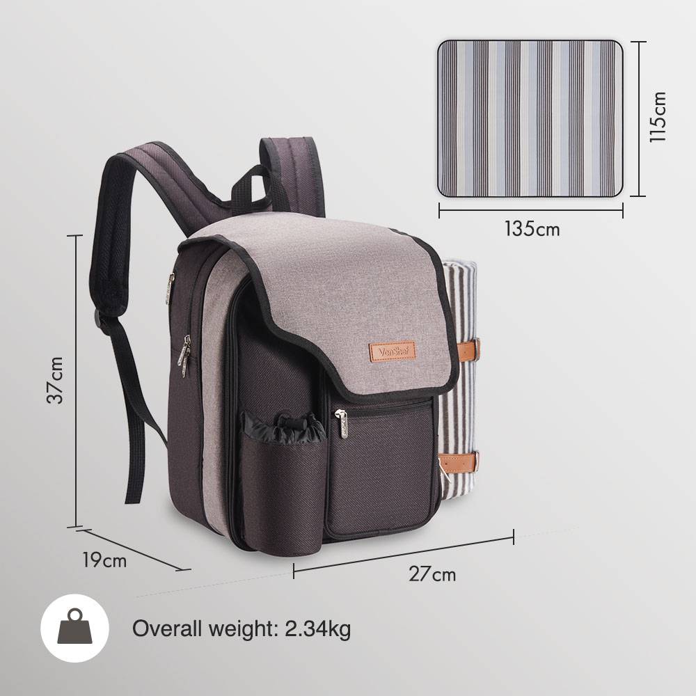 Ash Picnic Backpack - 2 Person