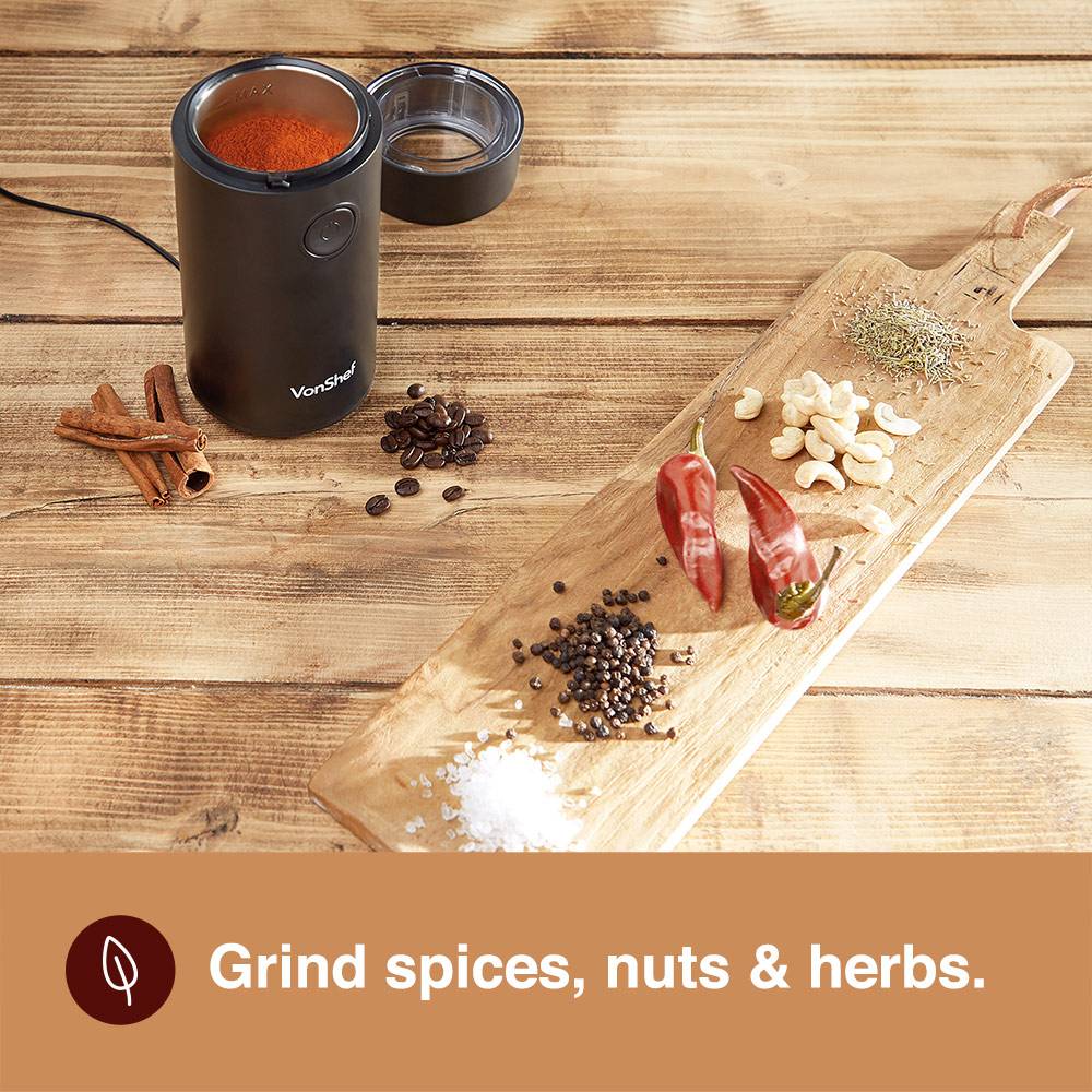 Black Electric Coffee Bean Grinder 