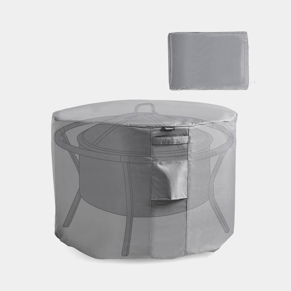 Round Fire Pit Cover (H) 60cm (W) 80cm