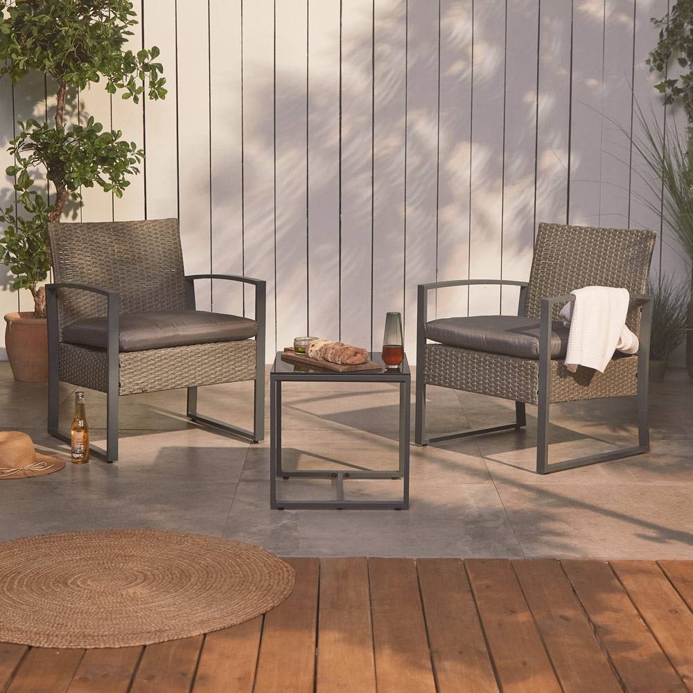 Kuta 2-Seater Rattan Bistro Set