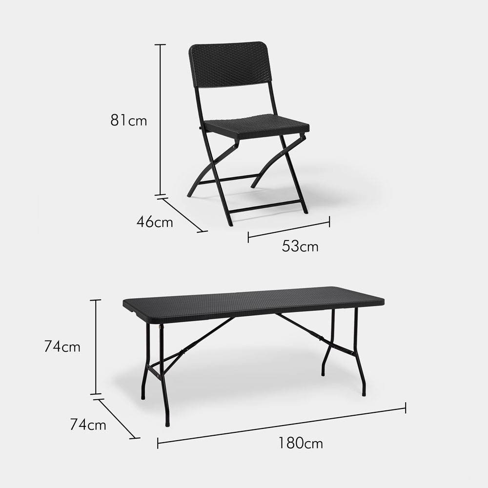 Rimini 6 Seater Rattan Effect Garden Dining Set