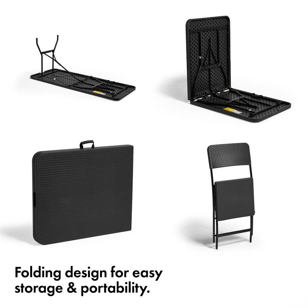 Rimini 6 Seater Rattan Effect Garden Dining Set