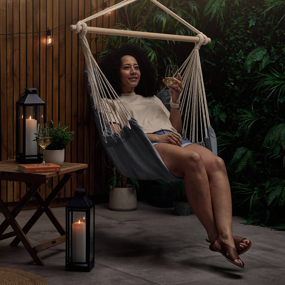 Seville Grey Hanging Swing Chair