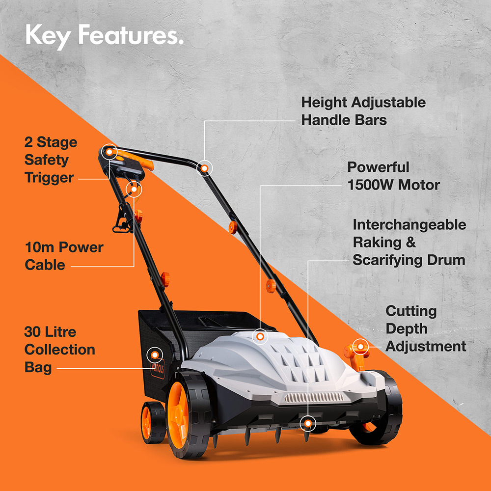 2-in-1 Scarifier & Aerator 1500W