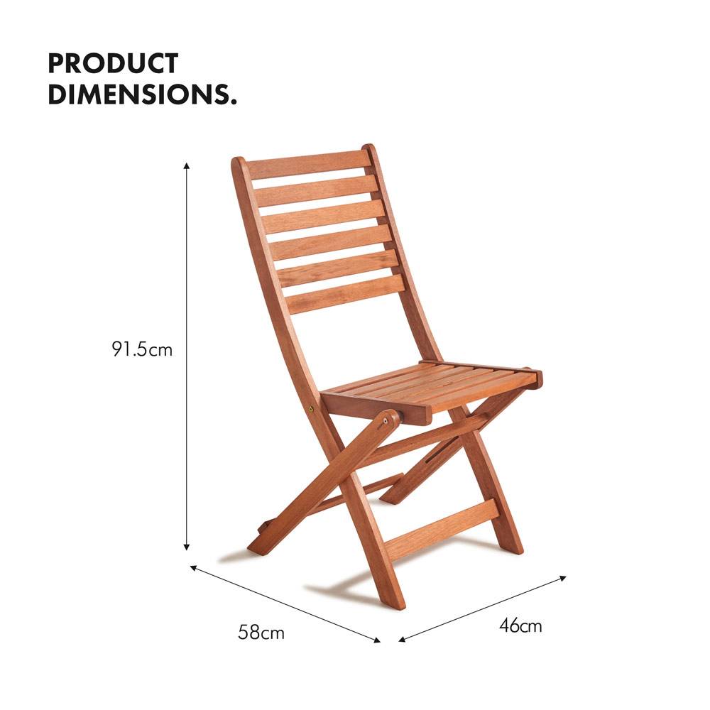 Wooden Dining Set w/ Parasol & 12kg Base