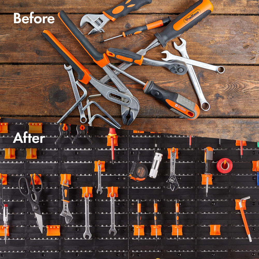 Pegboard & Shelf Tool Organiser