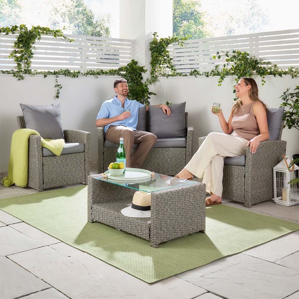 Bali 4 Seater Garden Rattan Sofa Set