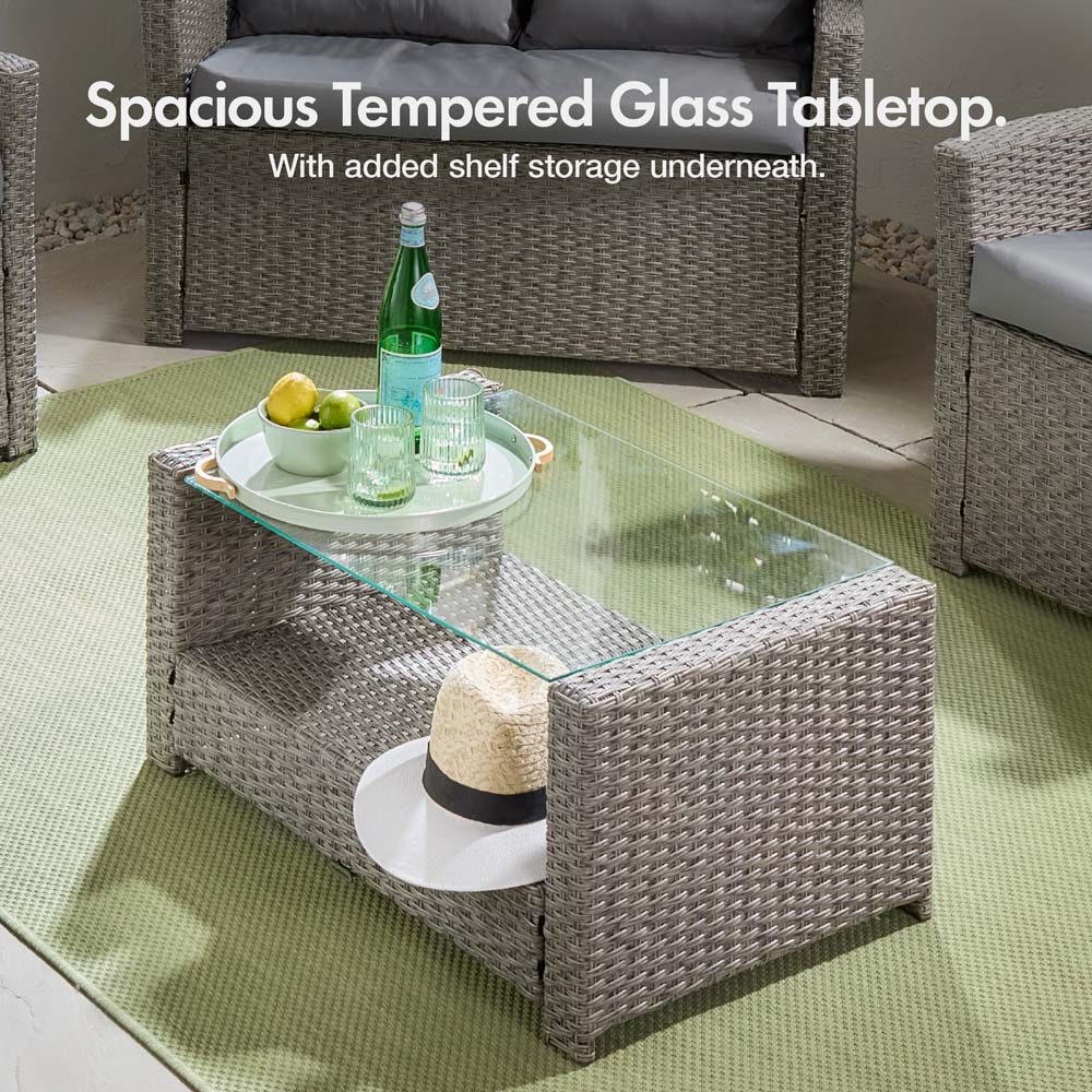 Bali 4 Seater Garden Rattan Sofa Set