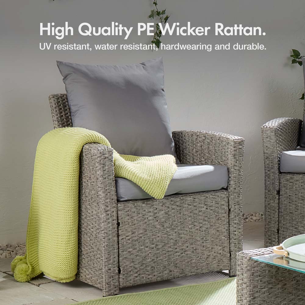 Bali 4 Seater Garden Rattan Sofa Set