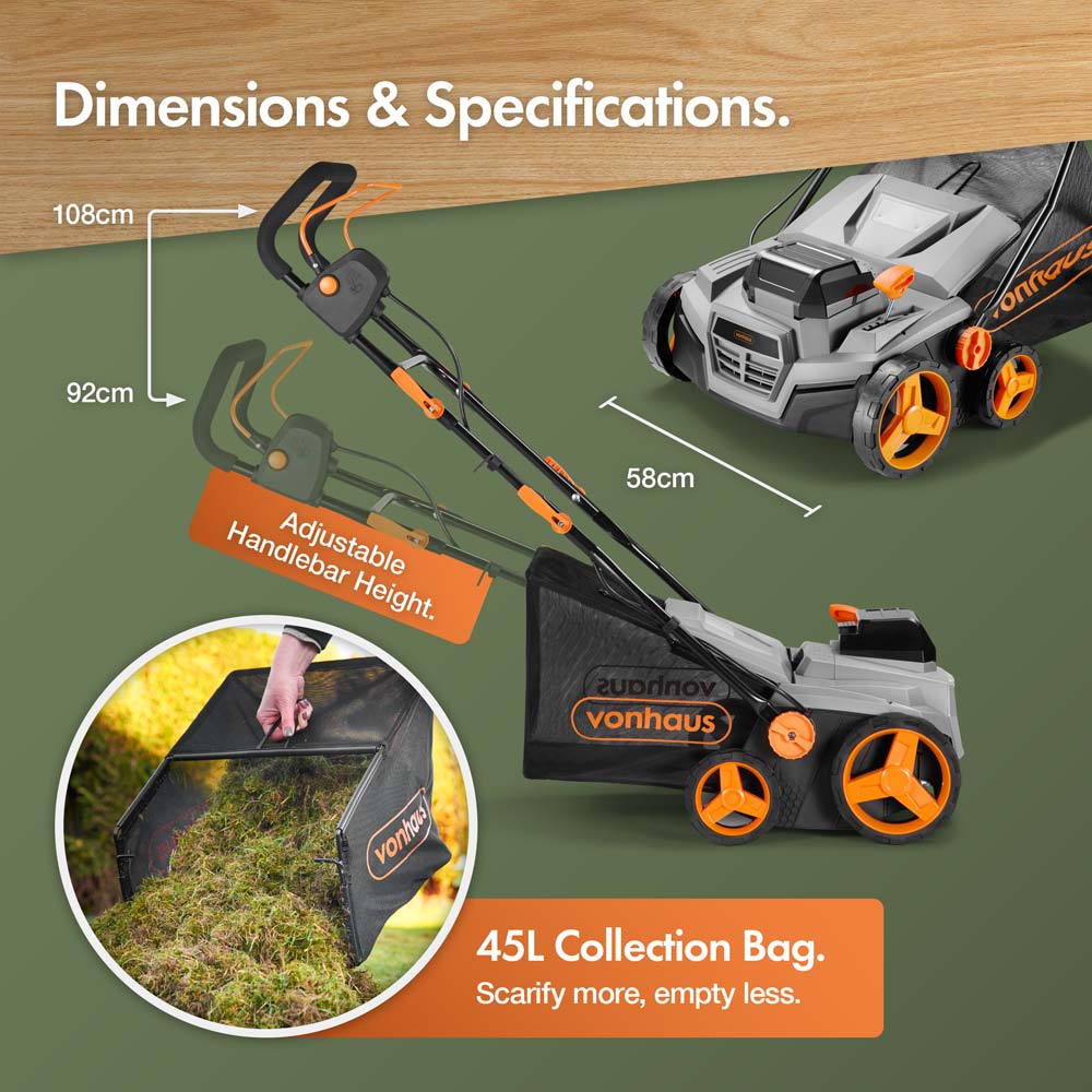 2-in-1 Cordless Scarifier & Aerator