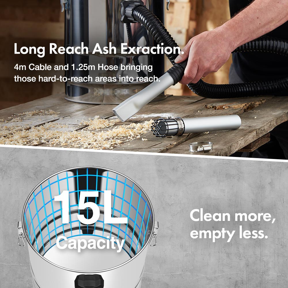15L Ash Vacuum Cleaner 1000W