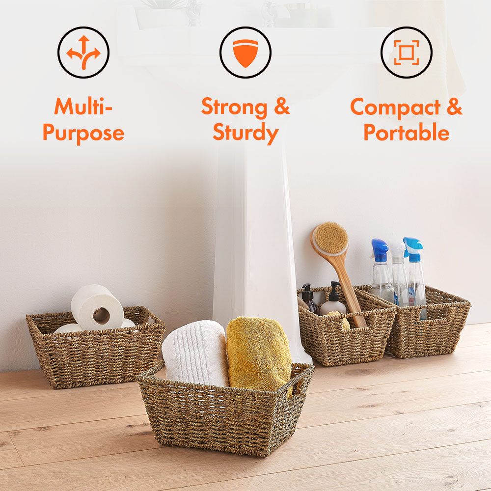 Seagrass Storage Baskets - Set of 4 