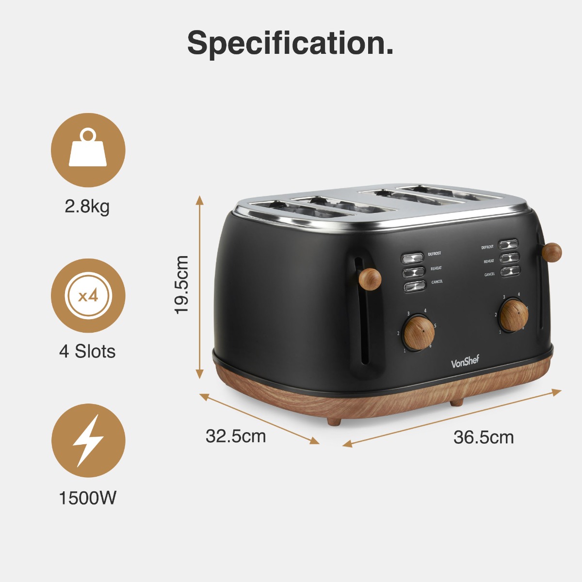 Fika Black 3.5L Slow Cooker, Kettle & 4 Slice Toaster Set