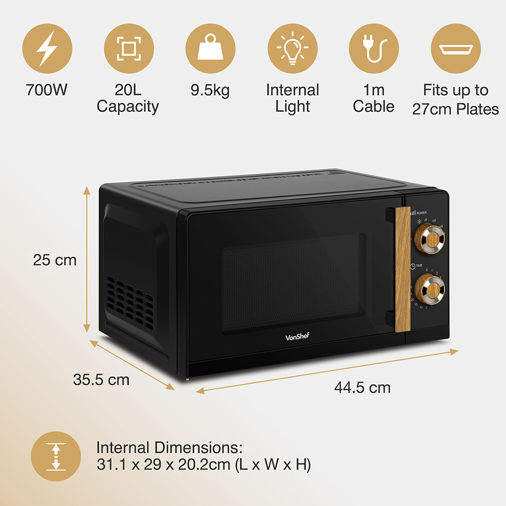 Fika Black Microwave, Kettle & 2 Slice Toaster Set