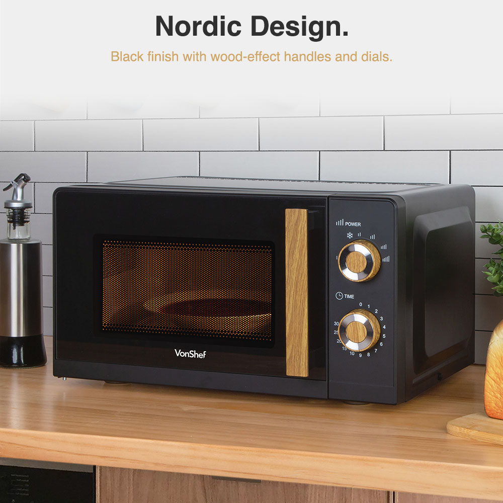 Fika Black Microwave, Kettle & 2 Slice Toaster Set