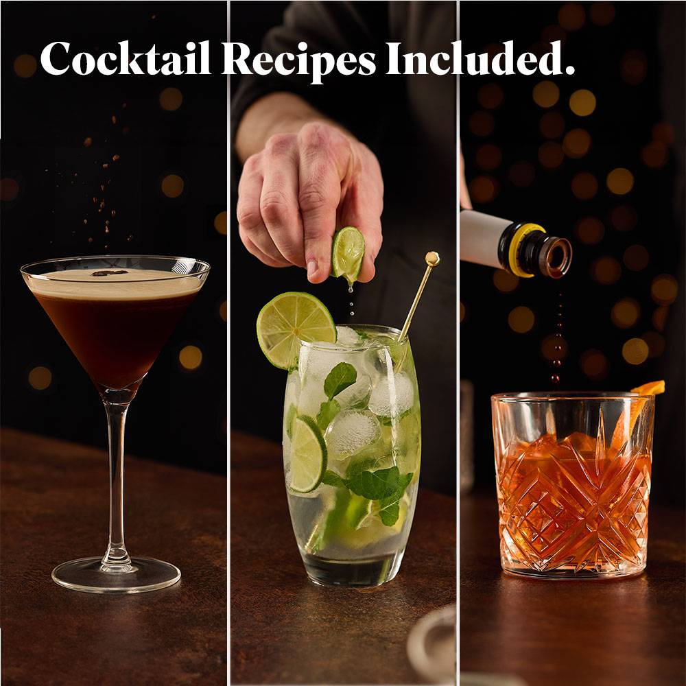 Parisian Black Cocktail Shaker Set – 6 Piece