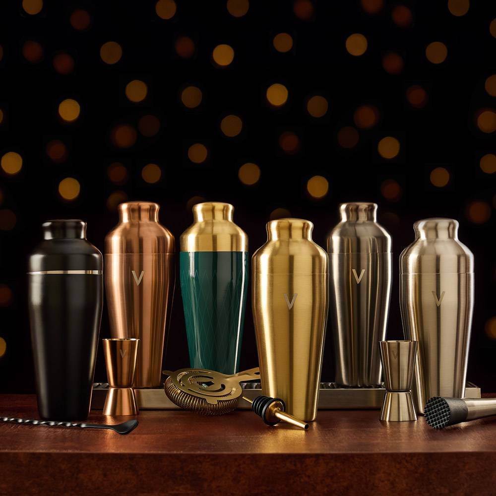 Parisian Black Cocktail Shaker Set – 6 Piece