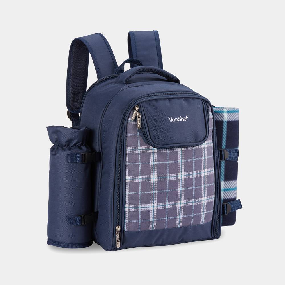 Navy Picnic Backpack - 2 Person