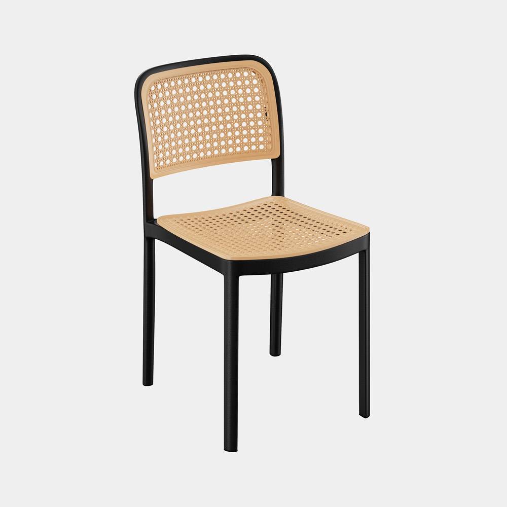 Rattan Effect Brewer Dining Chairs  - Set of 4