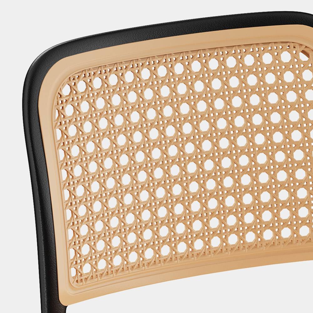 Rattan Effect Brewer Dining Chairs  - Set of 4