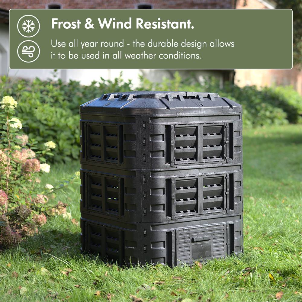 Black Composter Bin 360L 