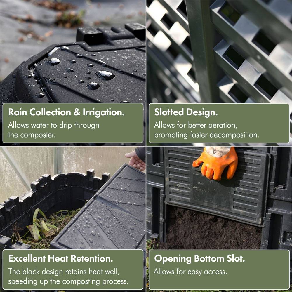 Black Composter Bin 360L 