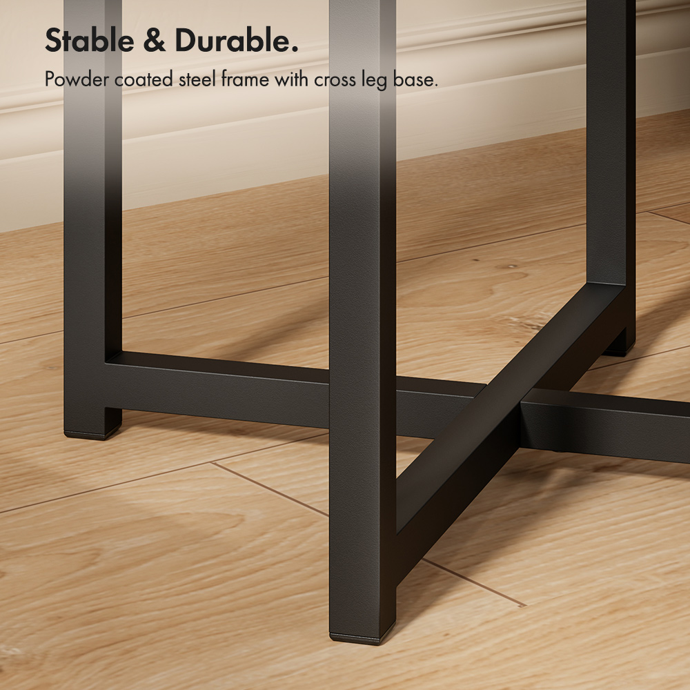 Concrete Effect Grey Side Table