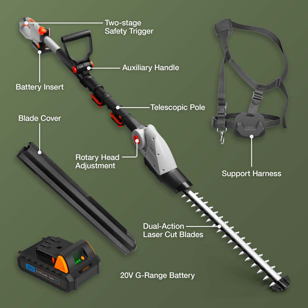 G-Series Cordless Pole Hedge Trimmer