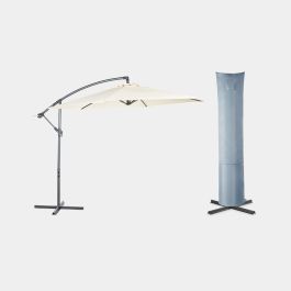 Ivory Cream 3m Banana Parasol & Cover Set