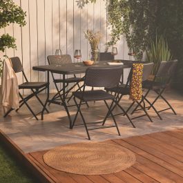 Rimini 6 Seater Rattan Effect Garden Dining Set
