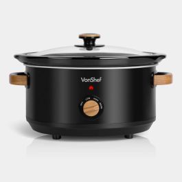 Fika Black & Wood 3.5L Slow Cooker