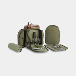 Dark Green Picnic Backpack - 4 Person