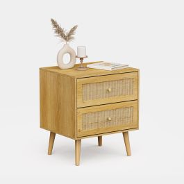 Sienna Rattan Bedside Table 2 Drawer