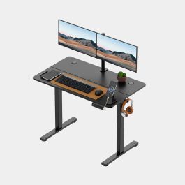 Black Standing Desk 100x60cm with USB-C Charging Port