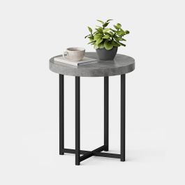 Concrete Effect Grey Side Table