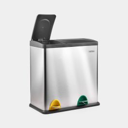 Double Compartment Pedal Recycling Bin - 36L 