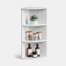 Holbrook White 3 Tier Corner Shelf Unit