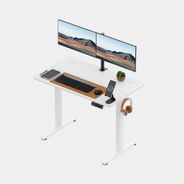 White Standing Desk 100x60cm with USB-C Charging Port