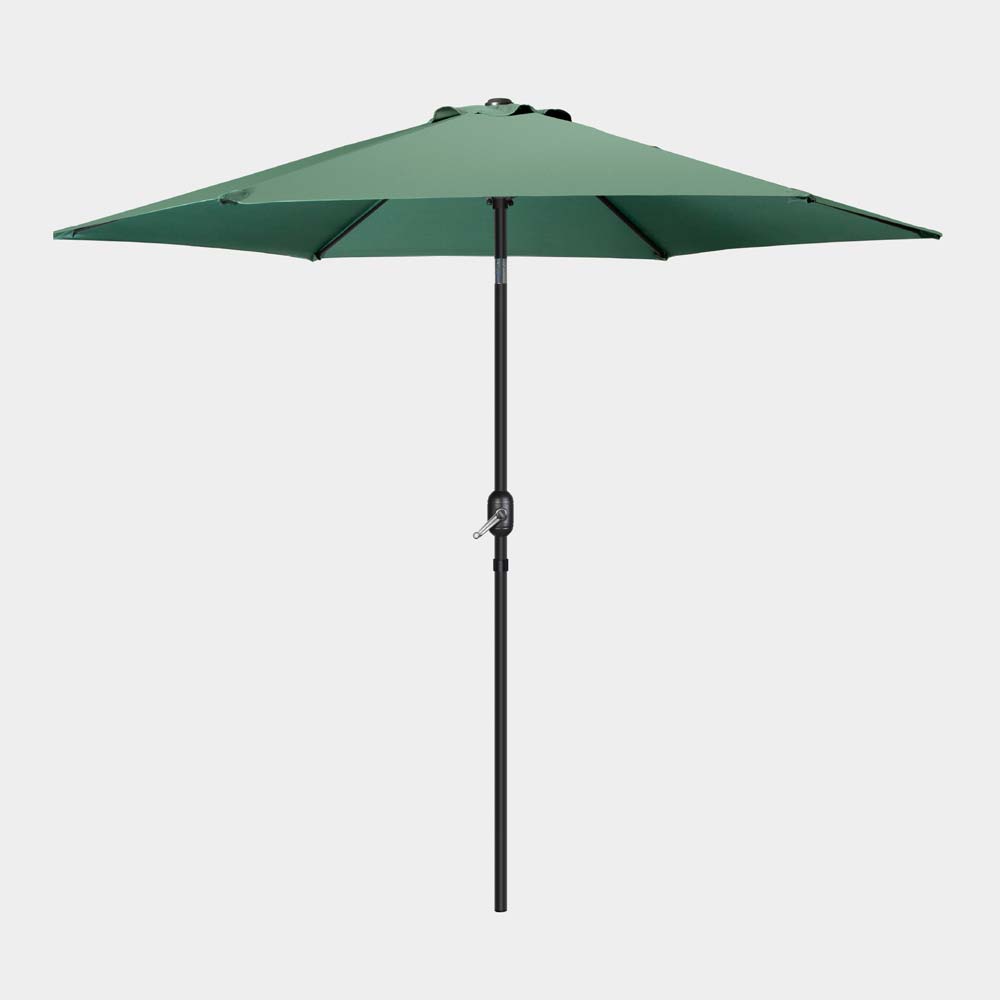Dark Green 2.7m Steel Garden Parasol