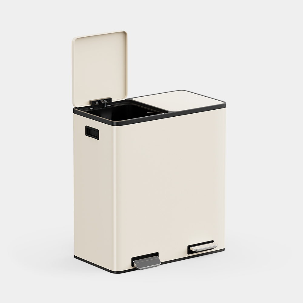 Matte Cream Double Bin - 60L